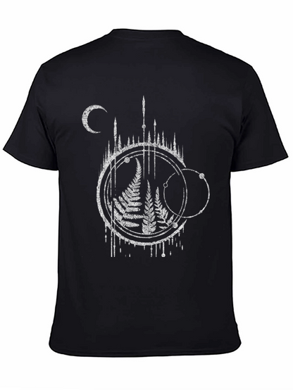 Occult Fern Graphic T-Shirt - Black Cotton Tee