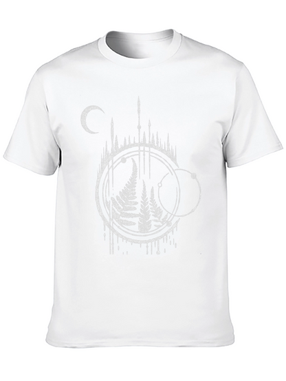 Occult Fern Graphic T-Shirt - Black Cotton Tee