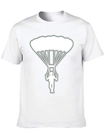 Skydiver Graphic Tee - Black Cotton T-Shirt