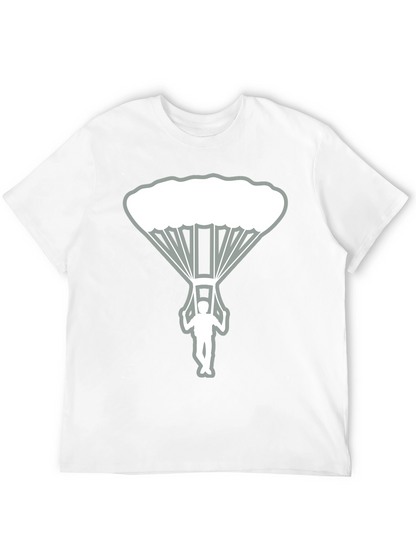 Skydiver Graphic Tee - Black Cotton T-Shirt
