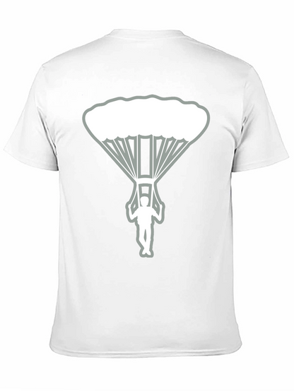 Skydiver Graphic Tee - Black Cotton T-Shirt