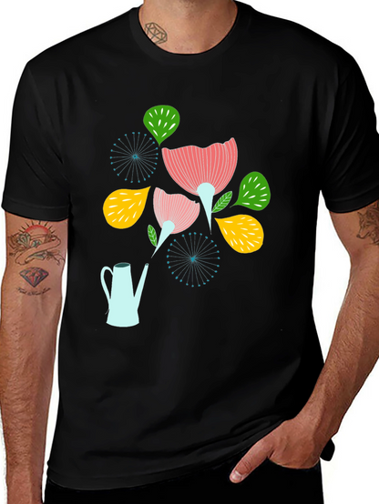 Floral Watering Can Graphic Tee