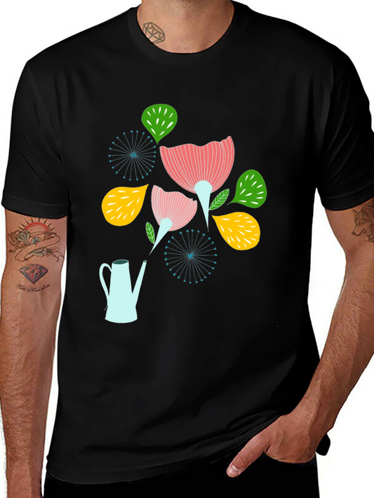 Floral Watering Can Graphic Tee