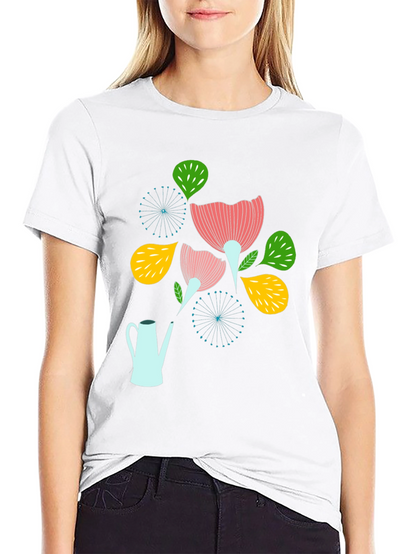 Floral Watering Can Graphic Tee