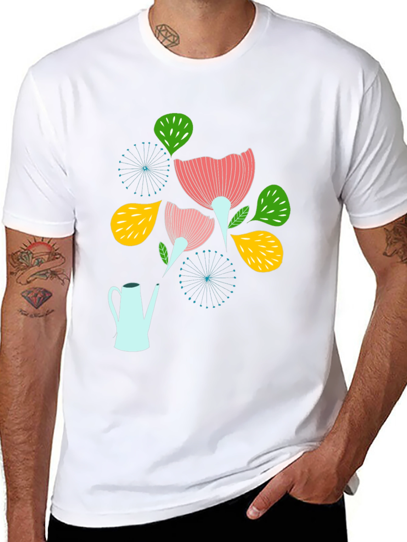 Floral Watering Can Graphic Tee