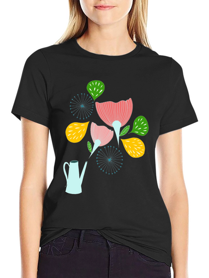 Floral Watering Can Graphic Tee