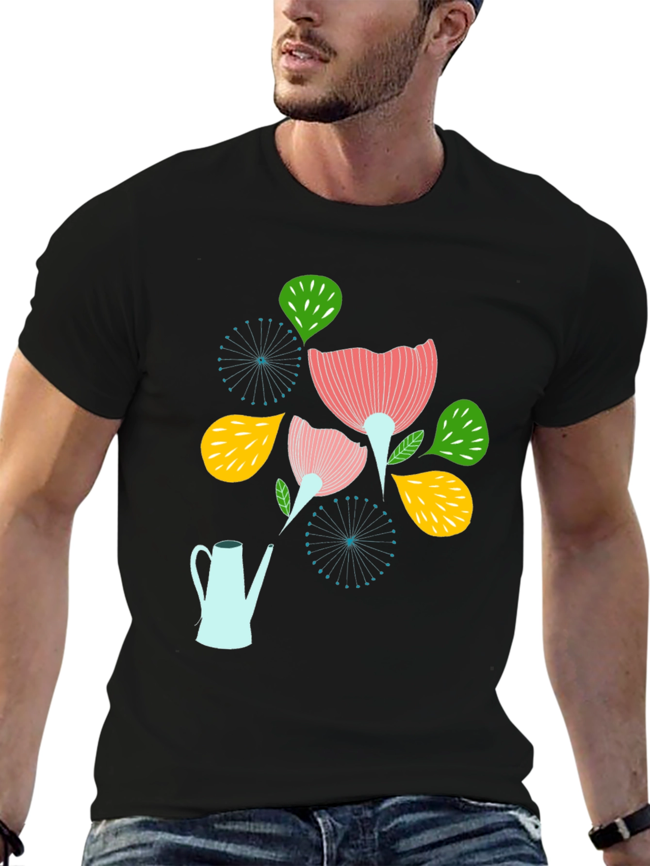 Floral Watering Can Graphic Tee