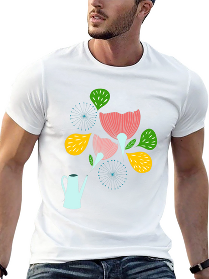 Floral Watering Can Graphic Tee