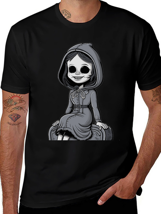 Grim Girl Graphic Tee - Unique Spooky Style