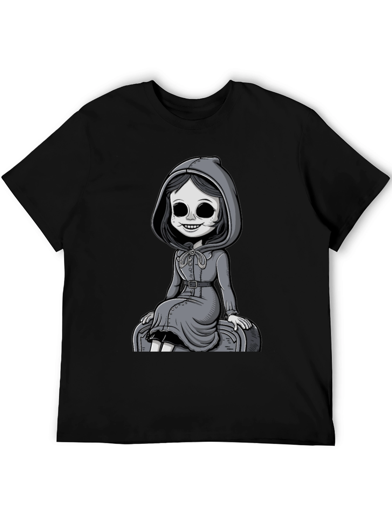 Grim Girl Graphic Tee - Unique Spooky Style