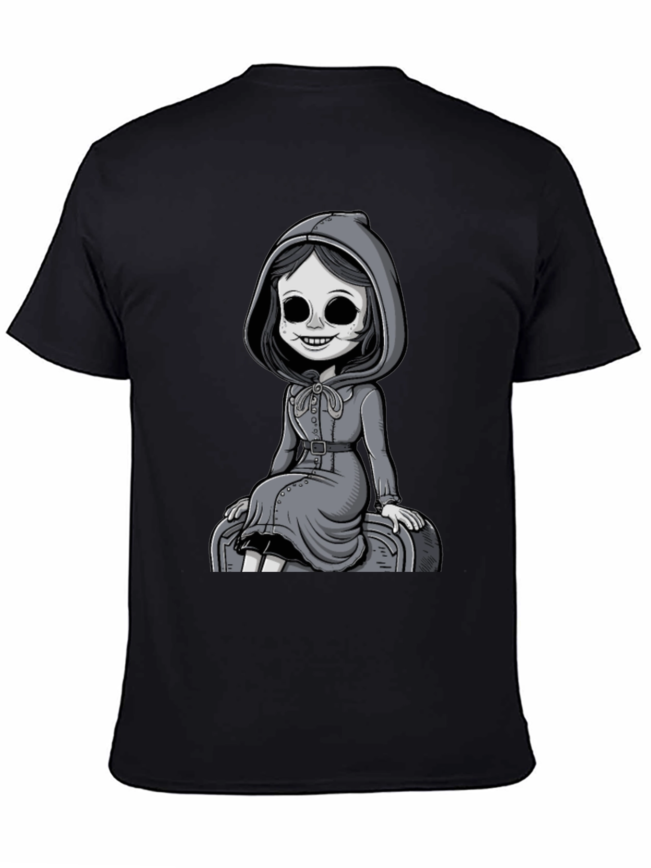 Grim Girl Graphic Tee - Unique Spooky Style
