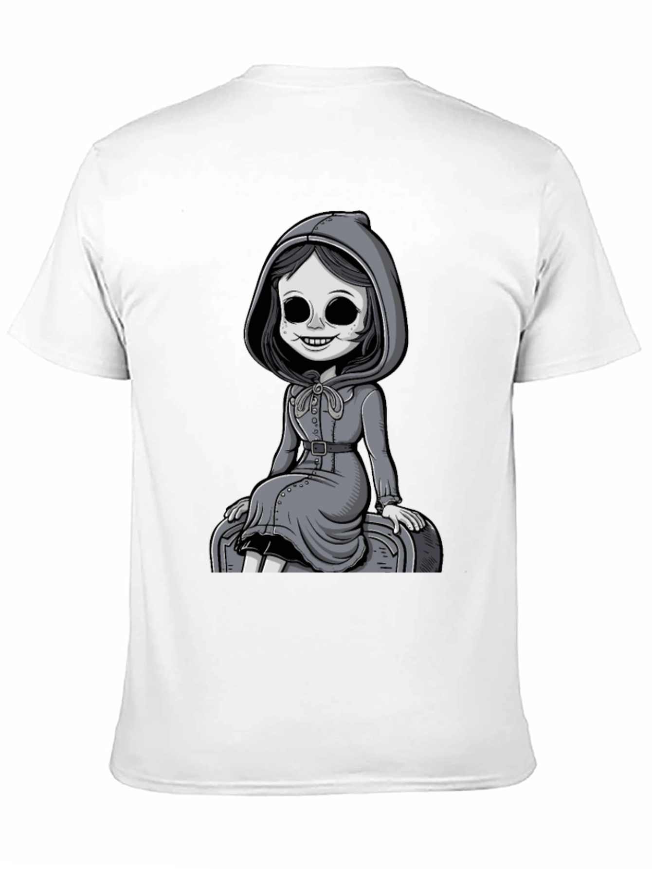 Grim Girl Graphic Tee - Unique Spooky Style