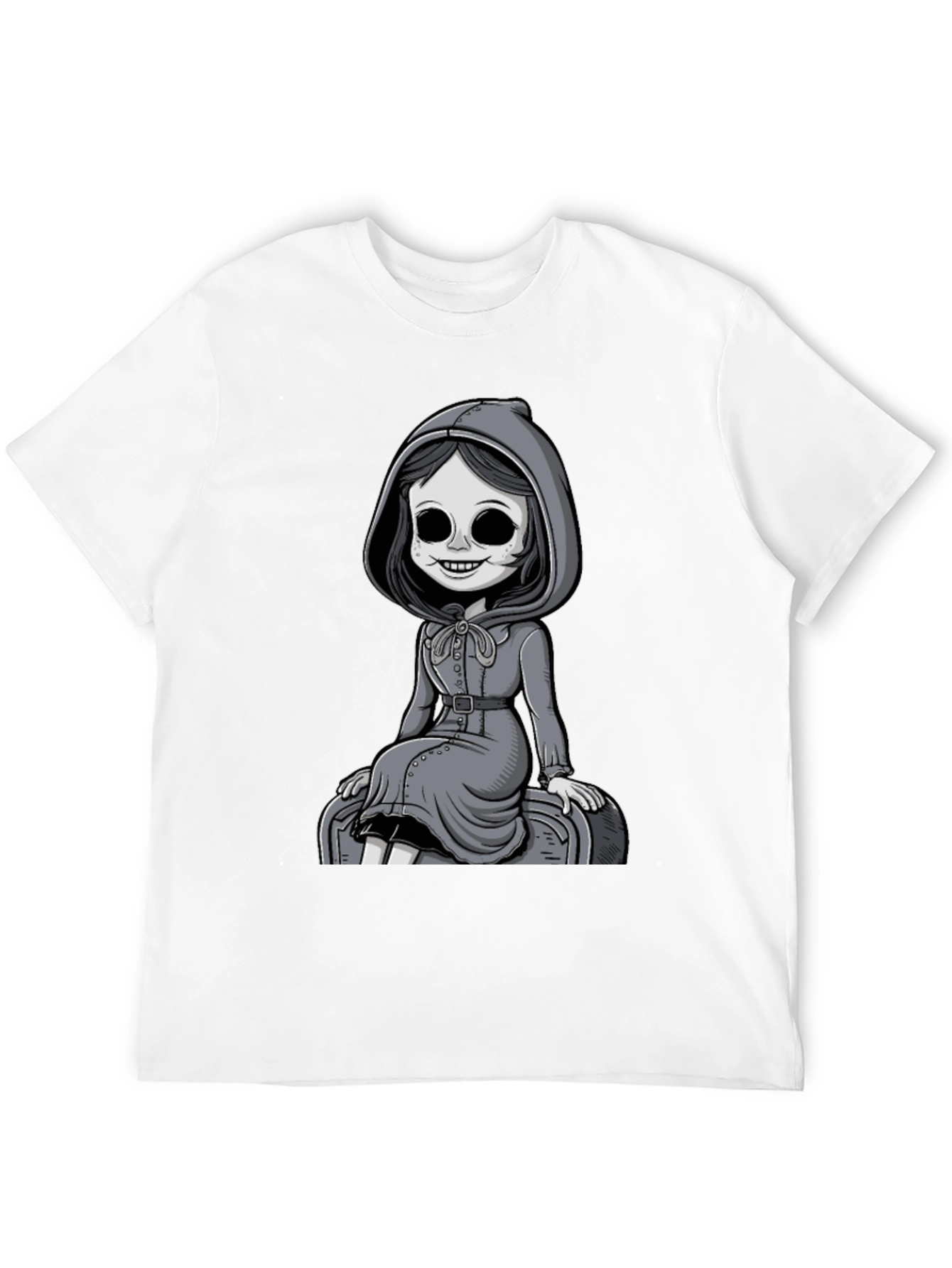 Grim Girl Graphic Tee - Unique Spooky Style