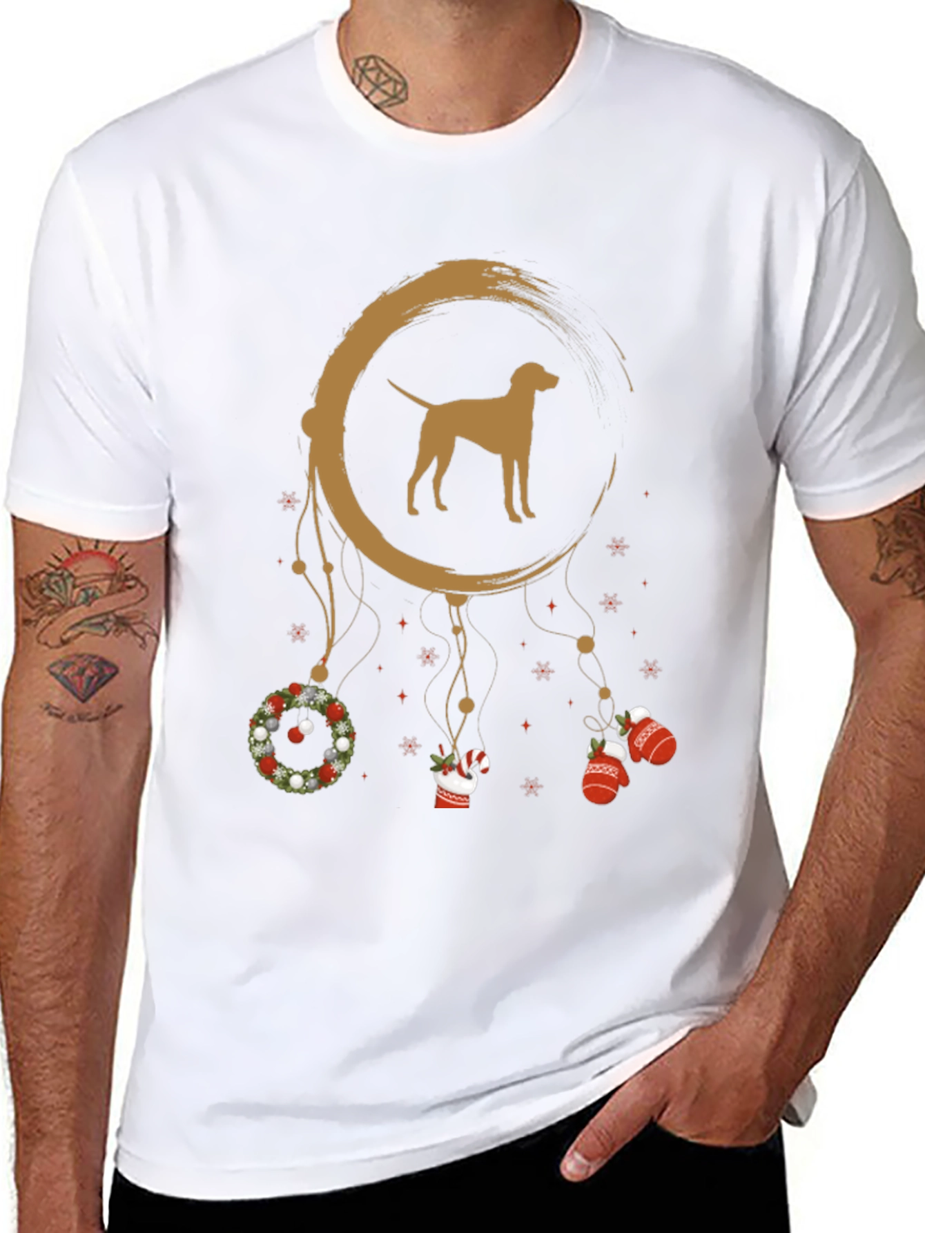 Dog Dreamcatcher Christmas T-Shirt