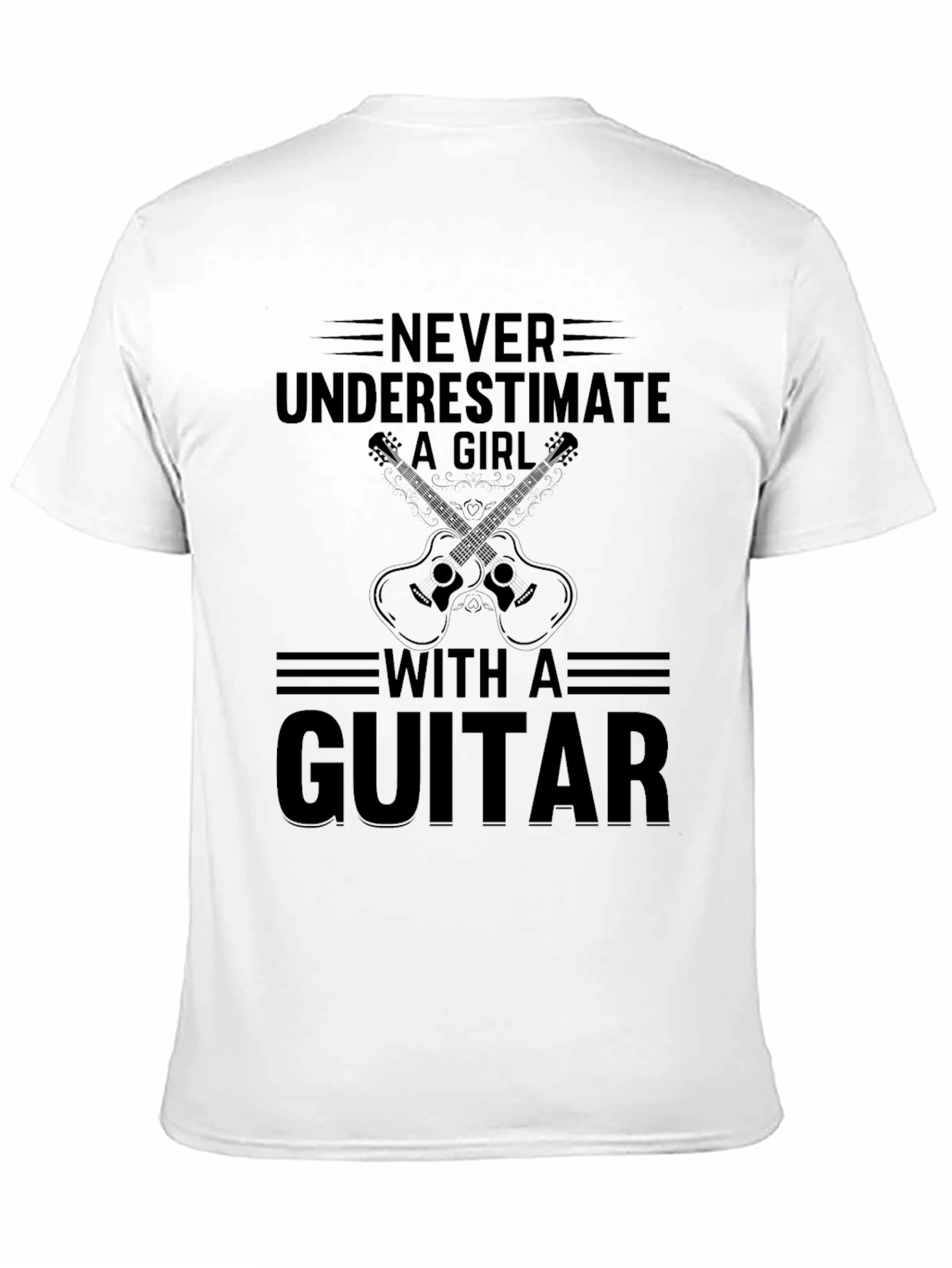 Never Underestimate Guitar Girl T-Shirt