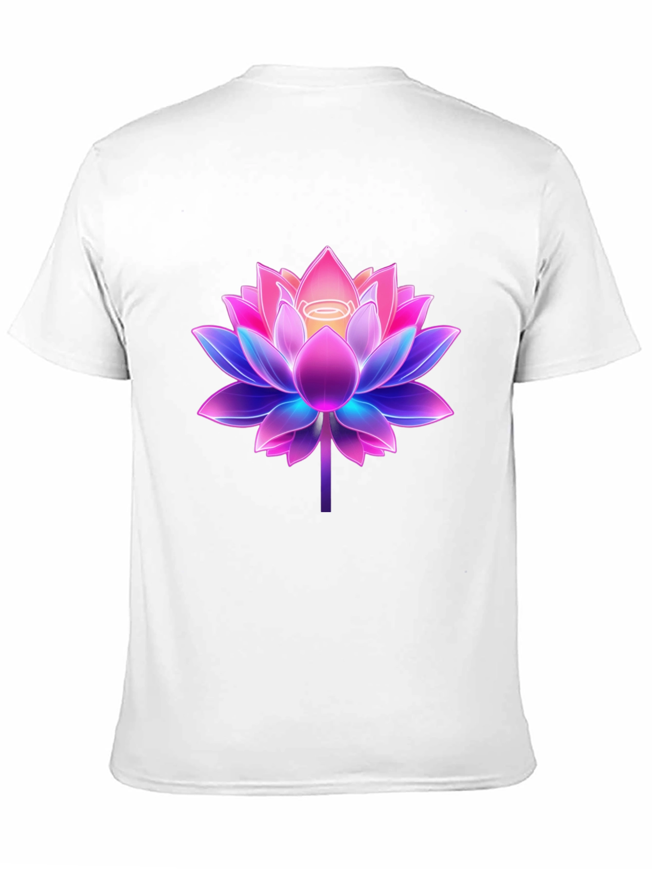 Lotus Flower Graphic Tee - Black Cotton Blend Shirt
