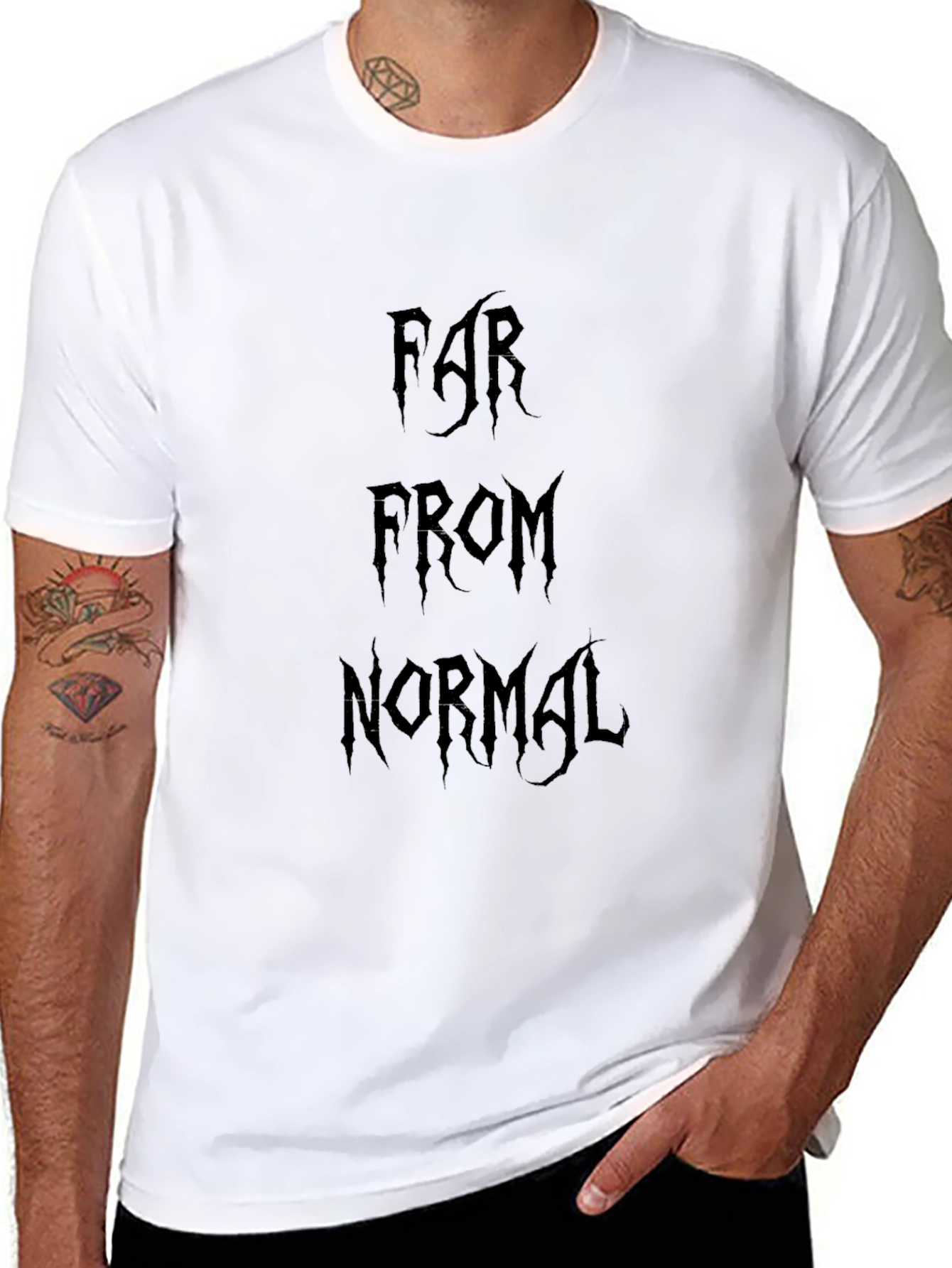 Far From Normal Black Graphic Tee