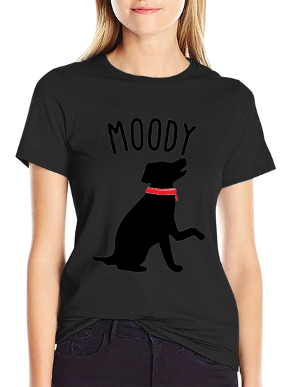 Moody Dog Black T-Shirt