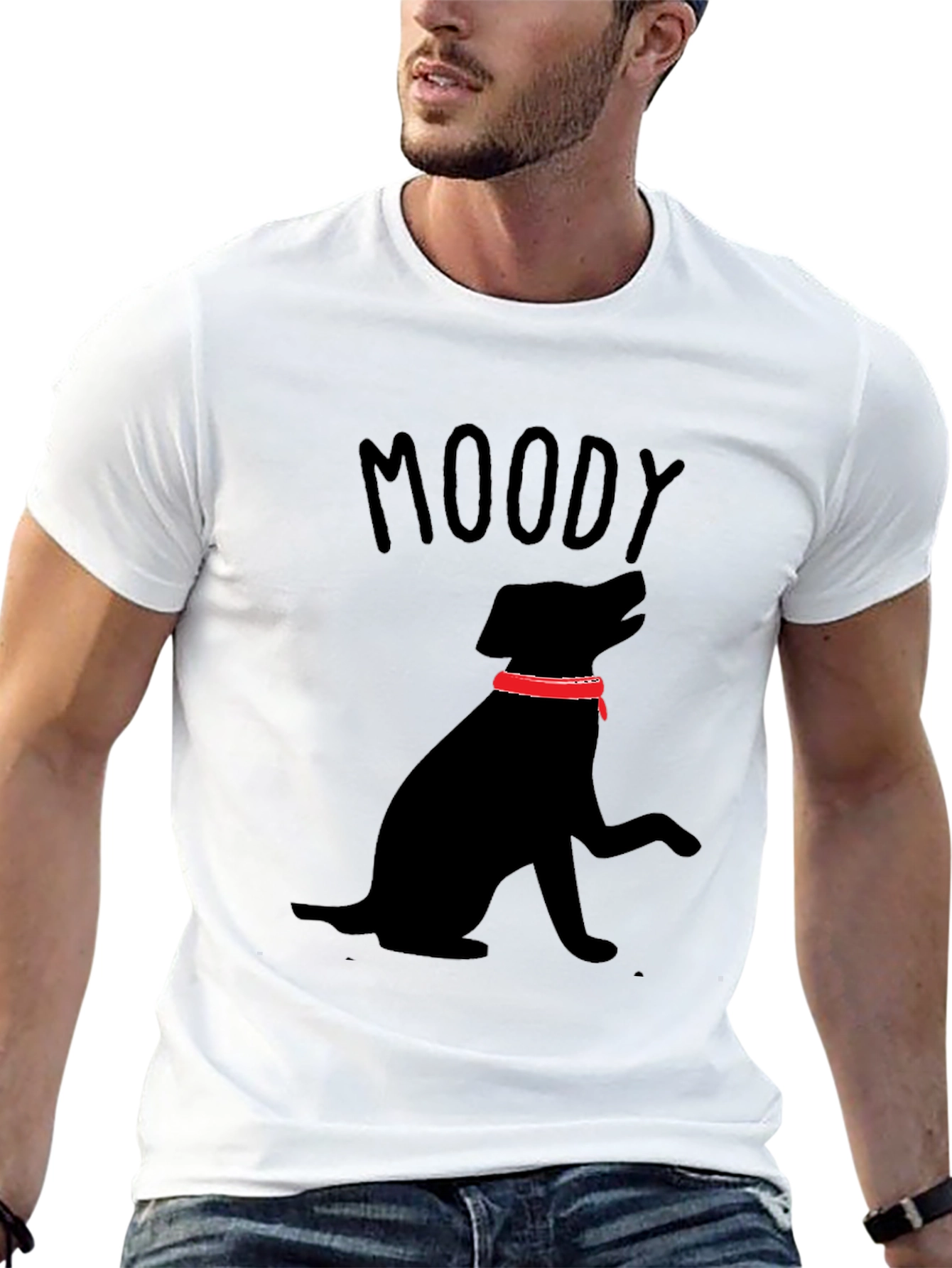 Moody Dog Black T-Shirt