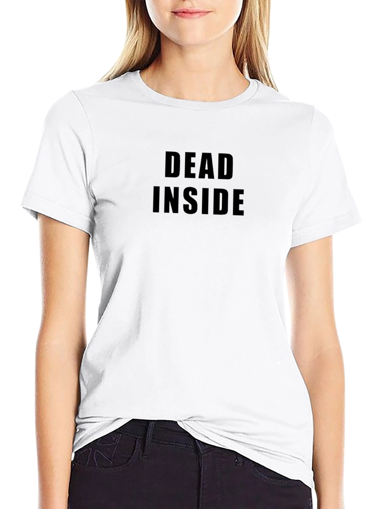 Dead Inside Black T-Shirt - Edgy Graphic Tee