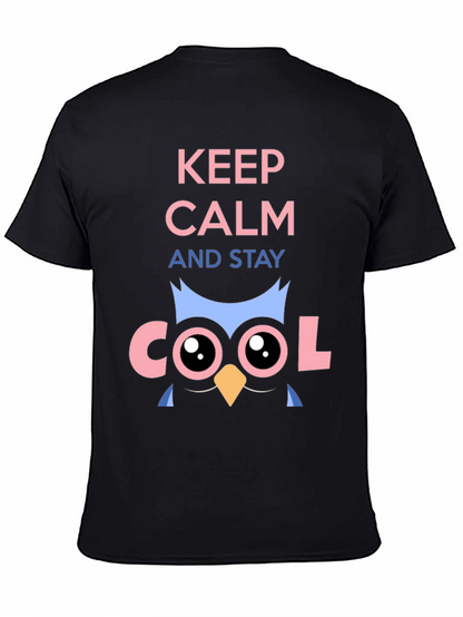 Keep Calm Cool Owl Graphic T-Shirt