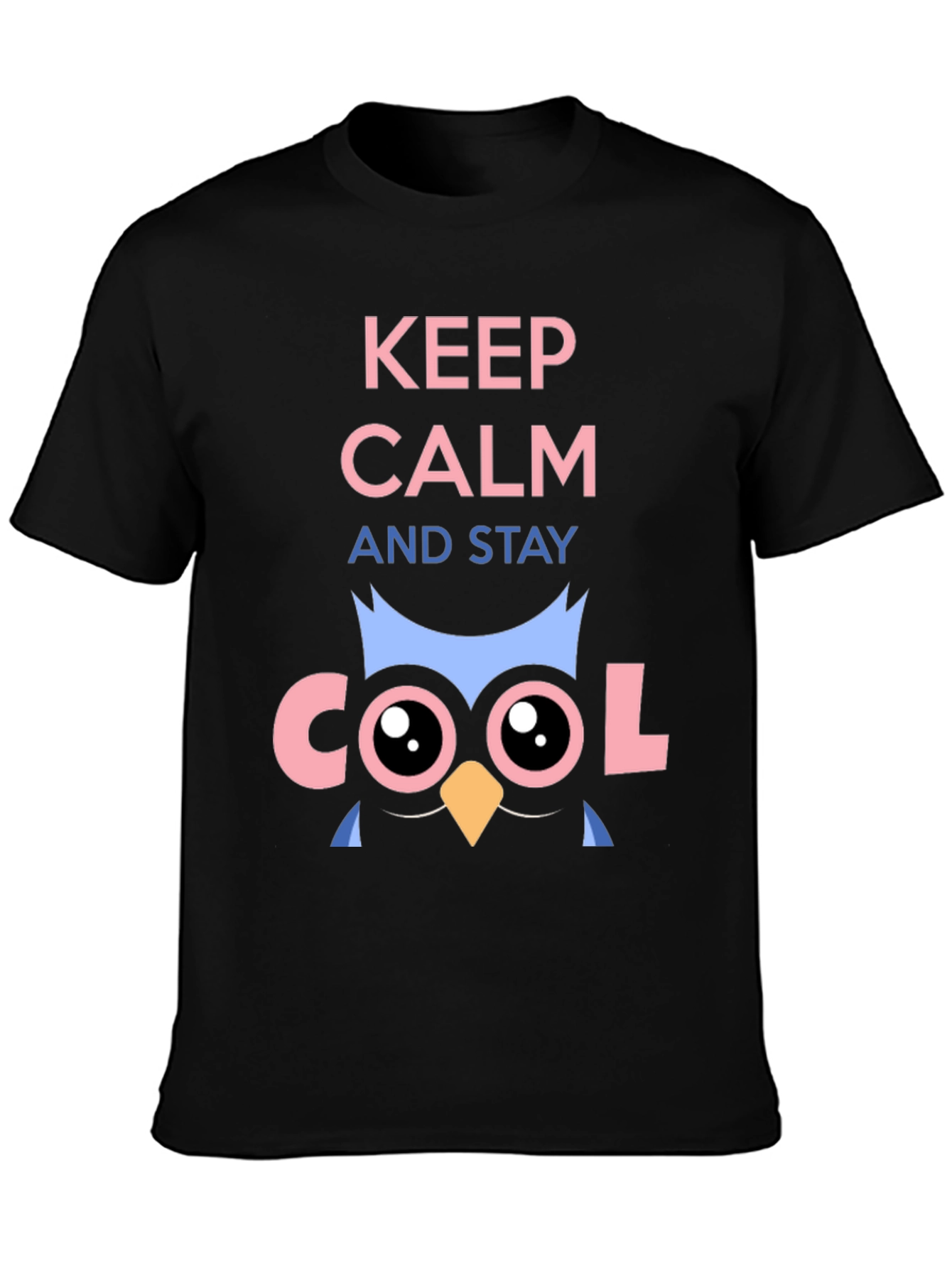 Keep Calm Cool Owl Graphic T-Shirt