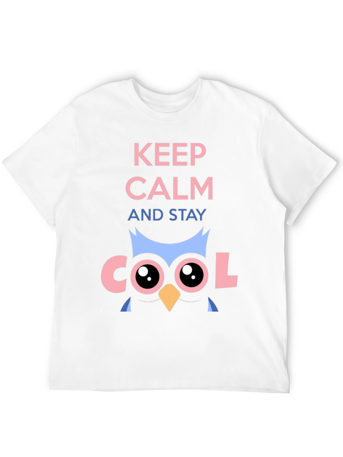 Keep Calm Cool Owl Graphic T-Shirt