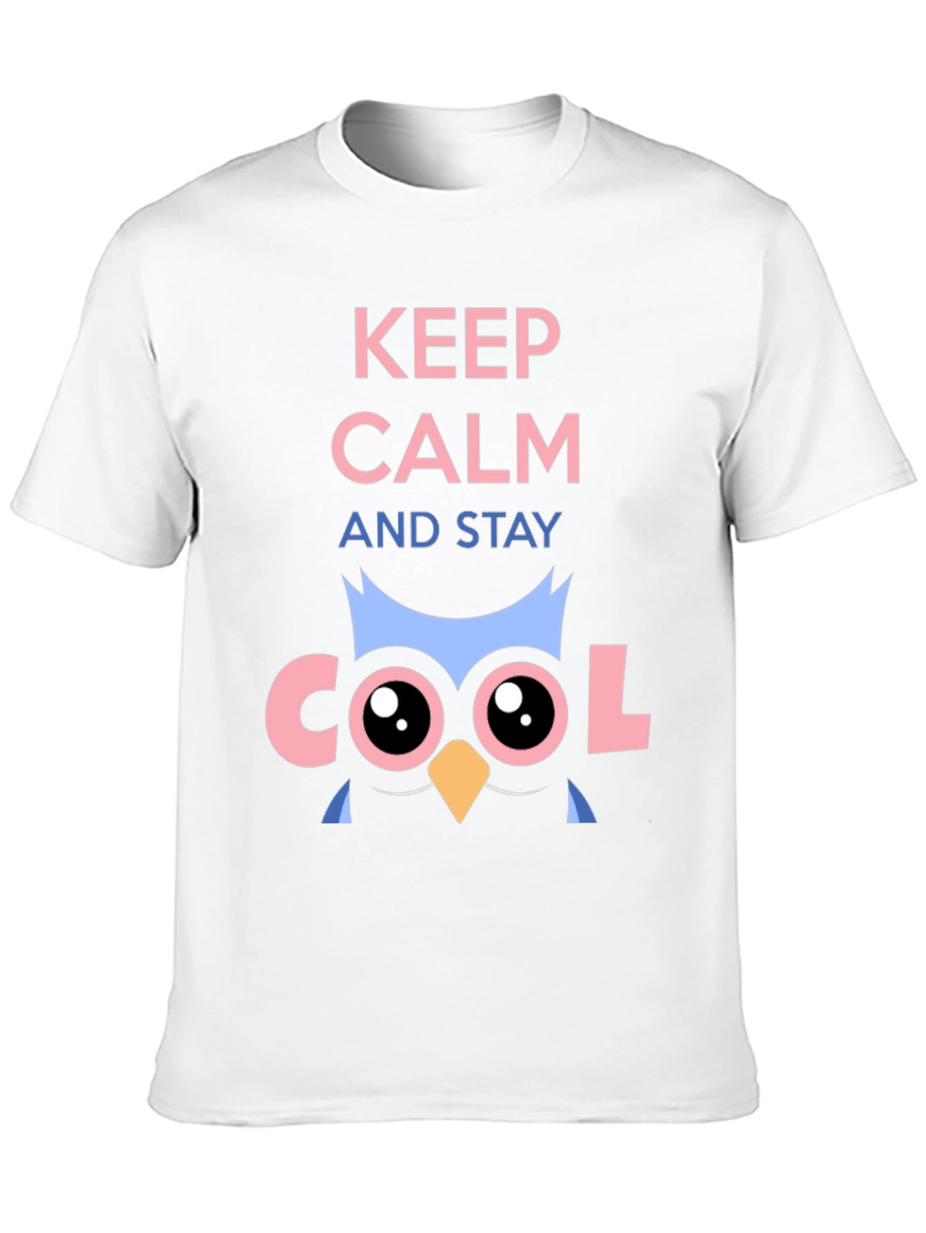 Keep Calm Cool Owl Graphic T-Shirt