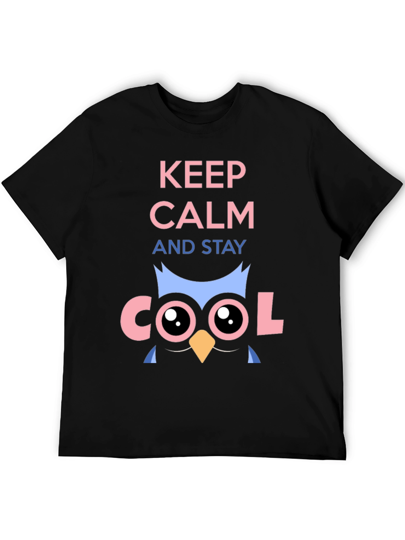 Keep Calm Cool Owl Graphic T-Shirt