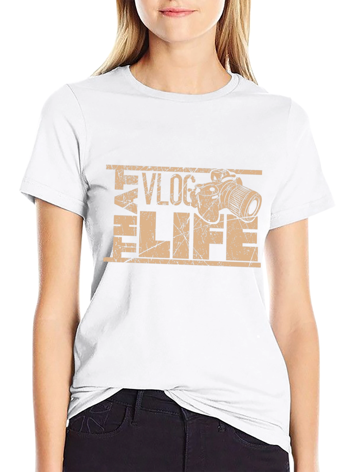 Vlog Life Graphic Tee -  Black T-Shirt
