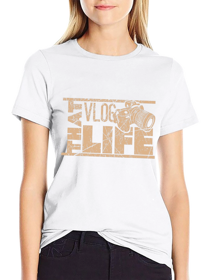Vlog Life Graphic Tee -  Black T-Shirt
