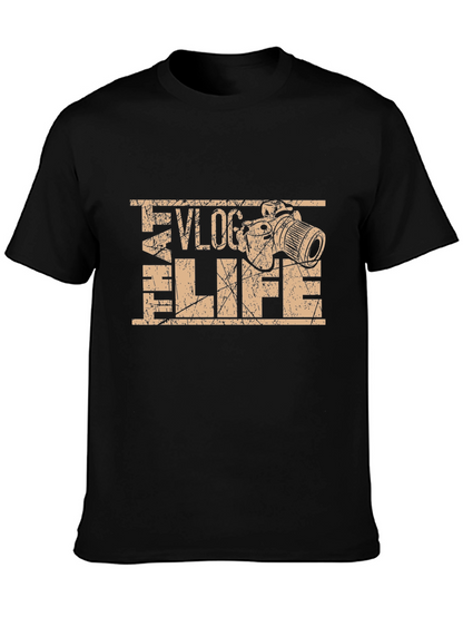 Vlog Life Graphic Tee -  Black T-Shirt