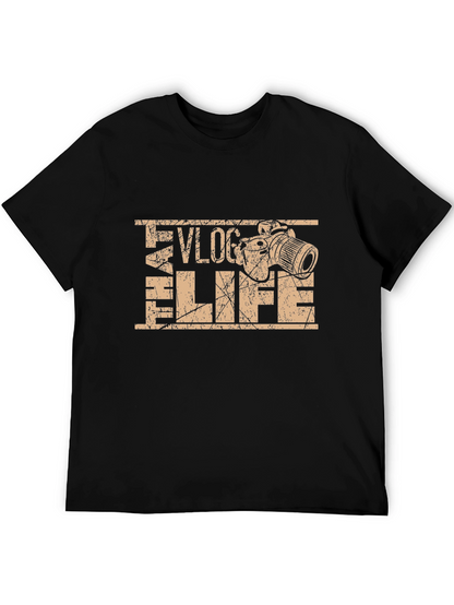 Vlog Life Graphic Tee -  Black T-Shirt