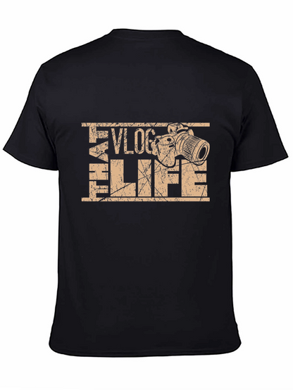 Vlog Life Graphic Tee -  Black T-Shirt