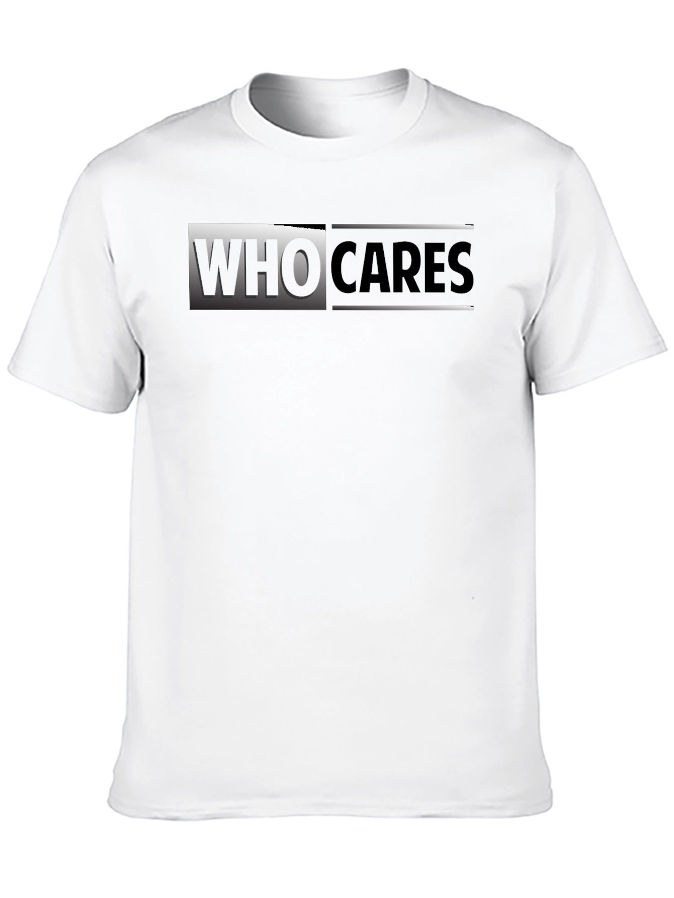 Who Cares Graphic Print Black T-Shirt