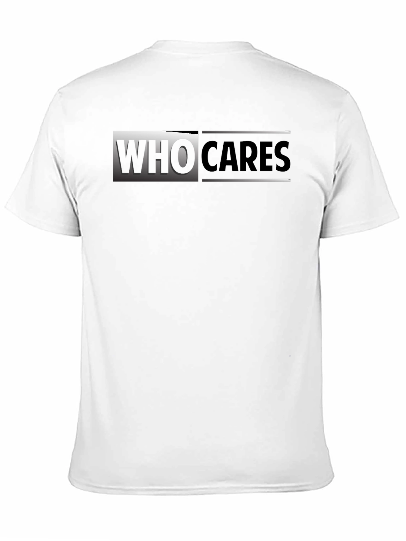 Who Cares Graphic Print Black T-Shirt