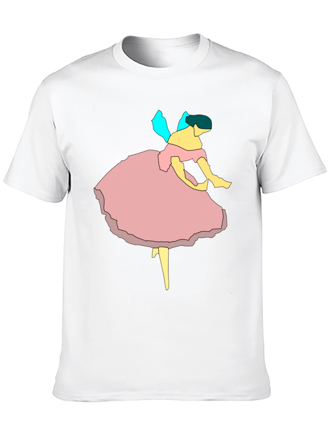 Ballerina Graphic Tee - Black Cotton Casual T-Shirt
