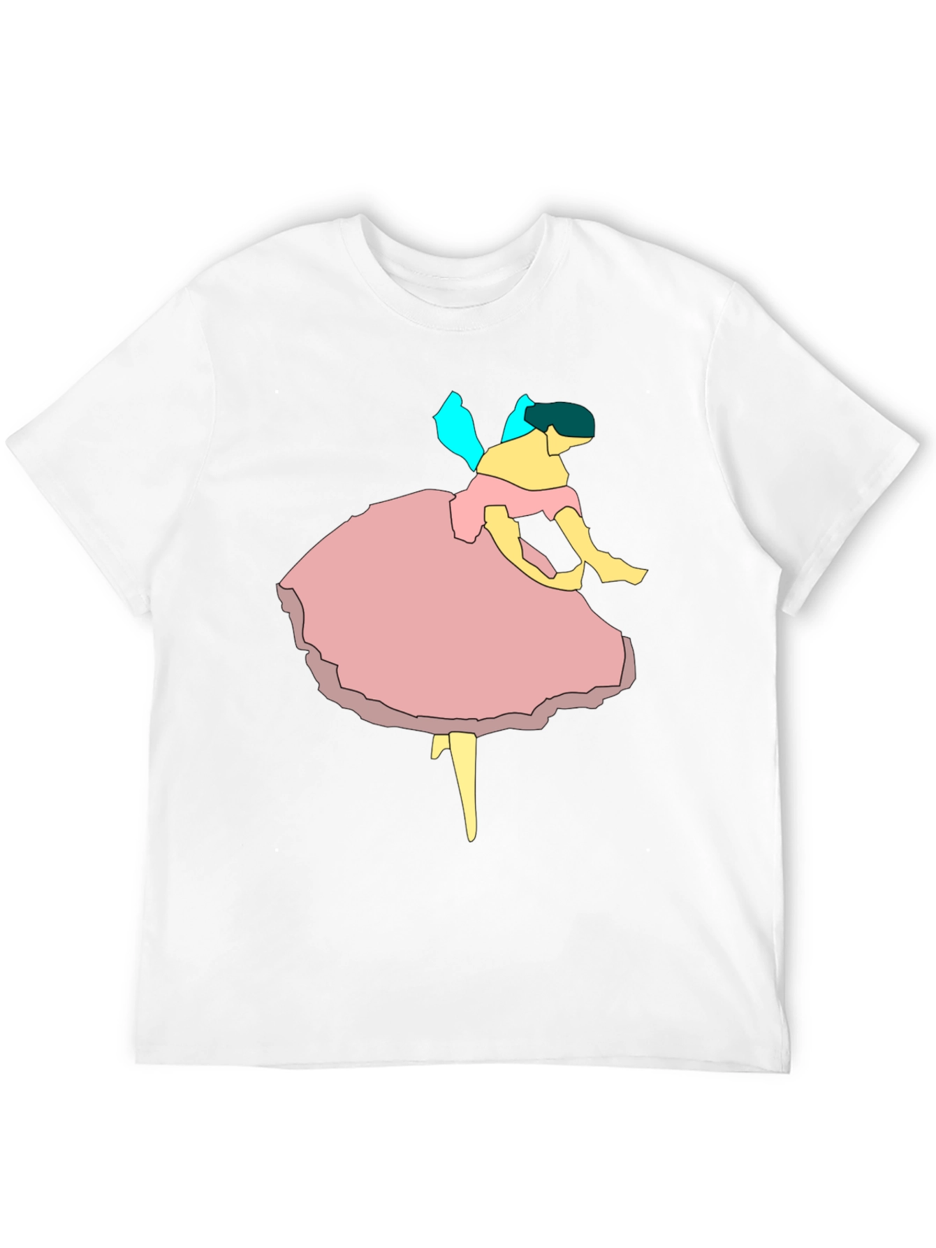 Ballerina Graphic Tee - Black Cotton Casual T-Shirt