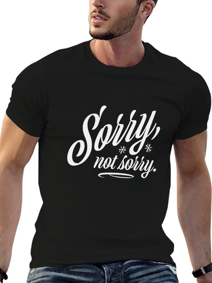 Sorry Not Sorry Black Graphic Tee