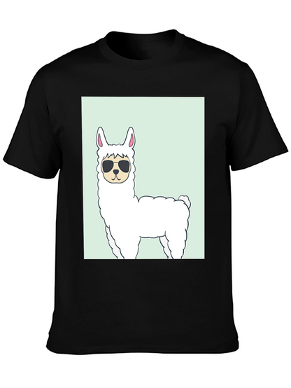 Cool Llama Graphic T-Shirt - Black