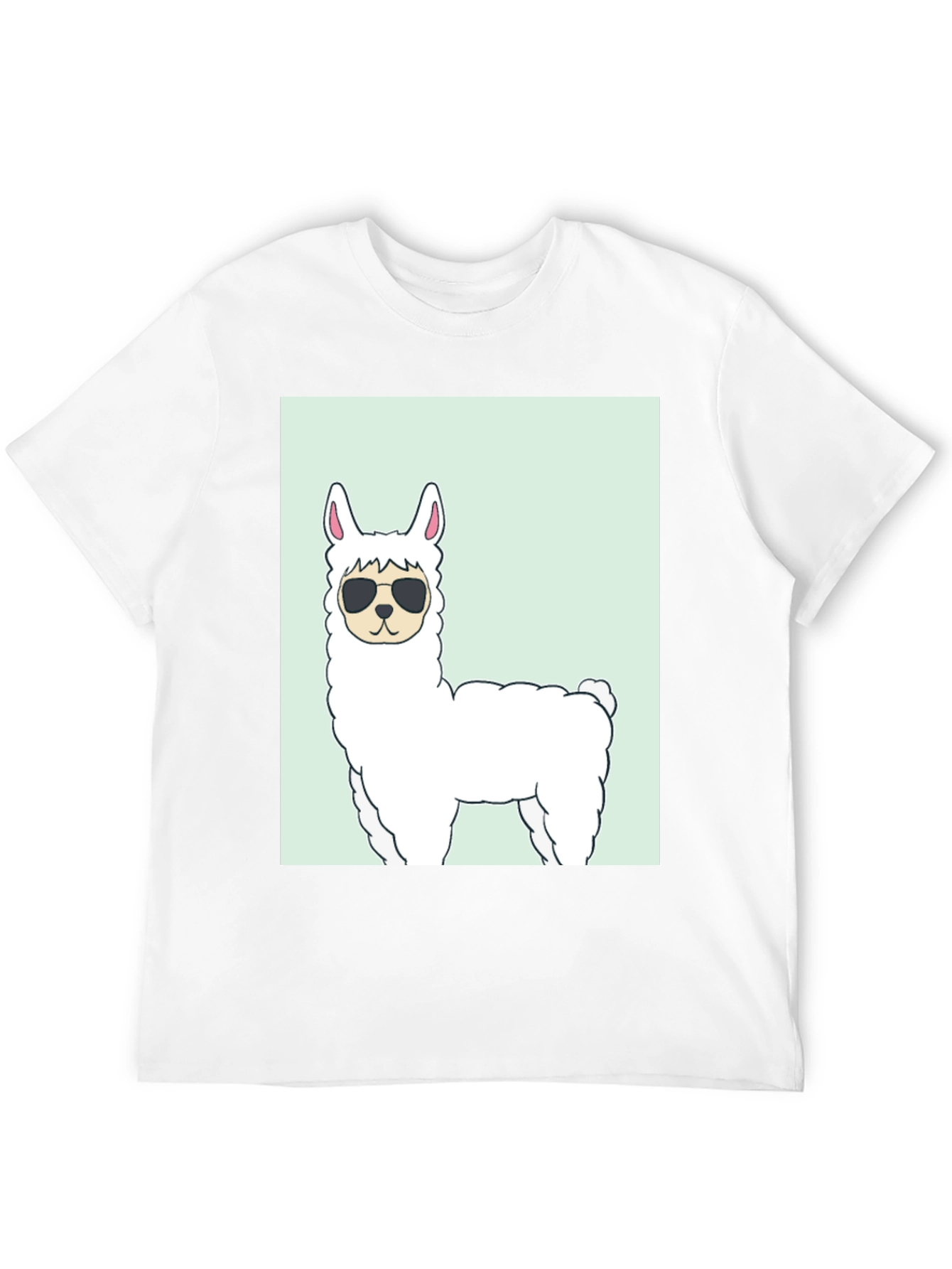 Cool Llama Graphic T-Shirt - Black