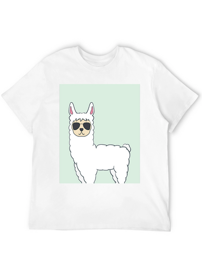 Cool Llama Graphic T-Shirt - Black