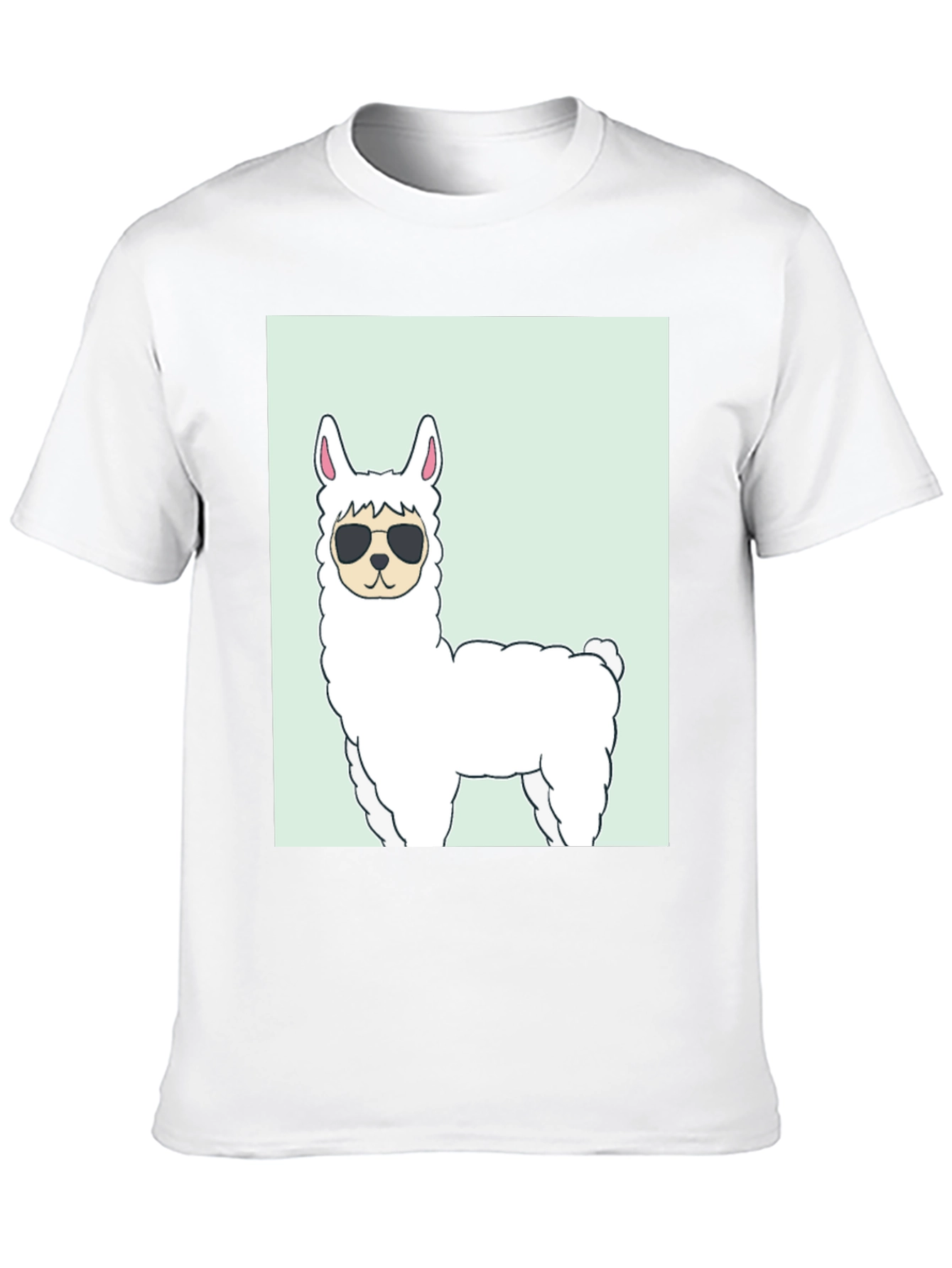 Cool Llama Graphic T-Shirt - Black