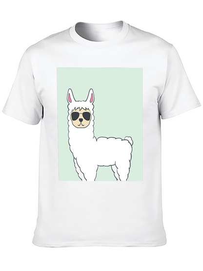Cool Llama Graphic T-Shirt - Black