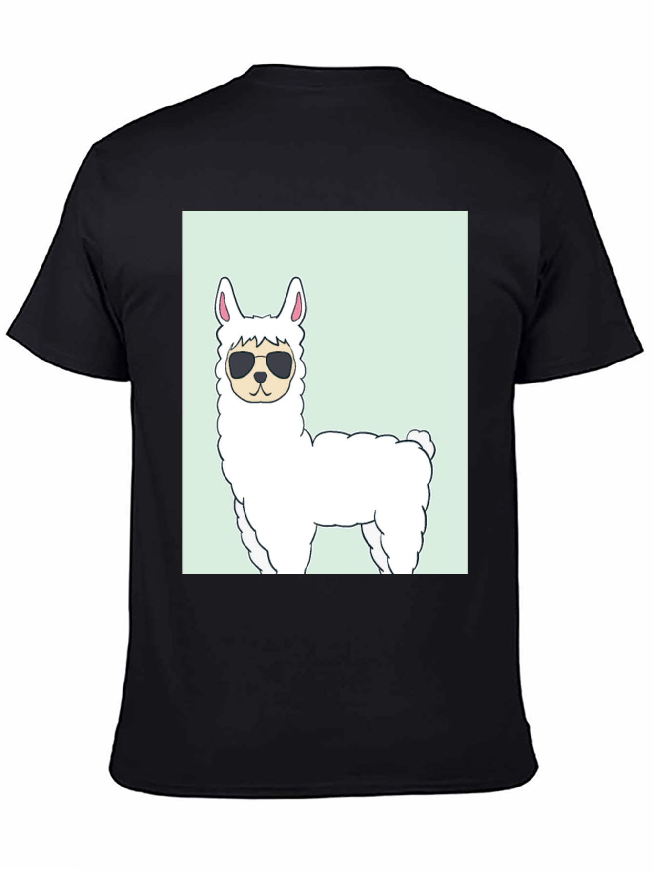 Cool Llama Graphic T-Shirt - Black