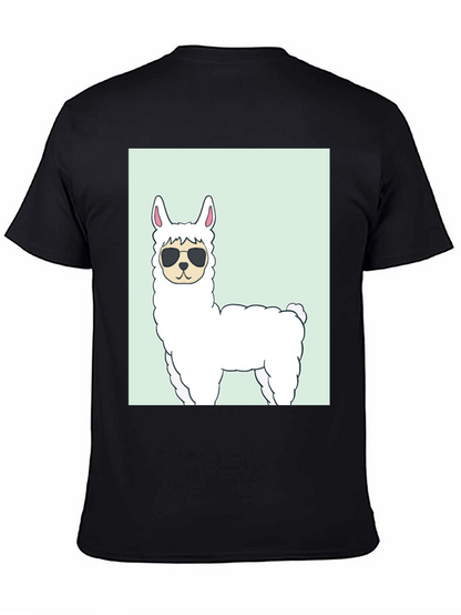 Cool Llama Graphic T-Shirt - Black