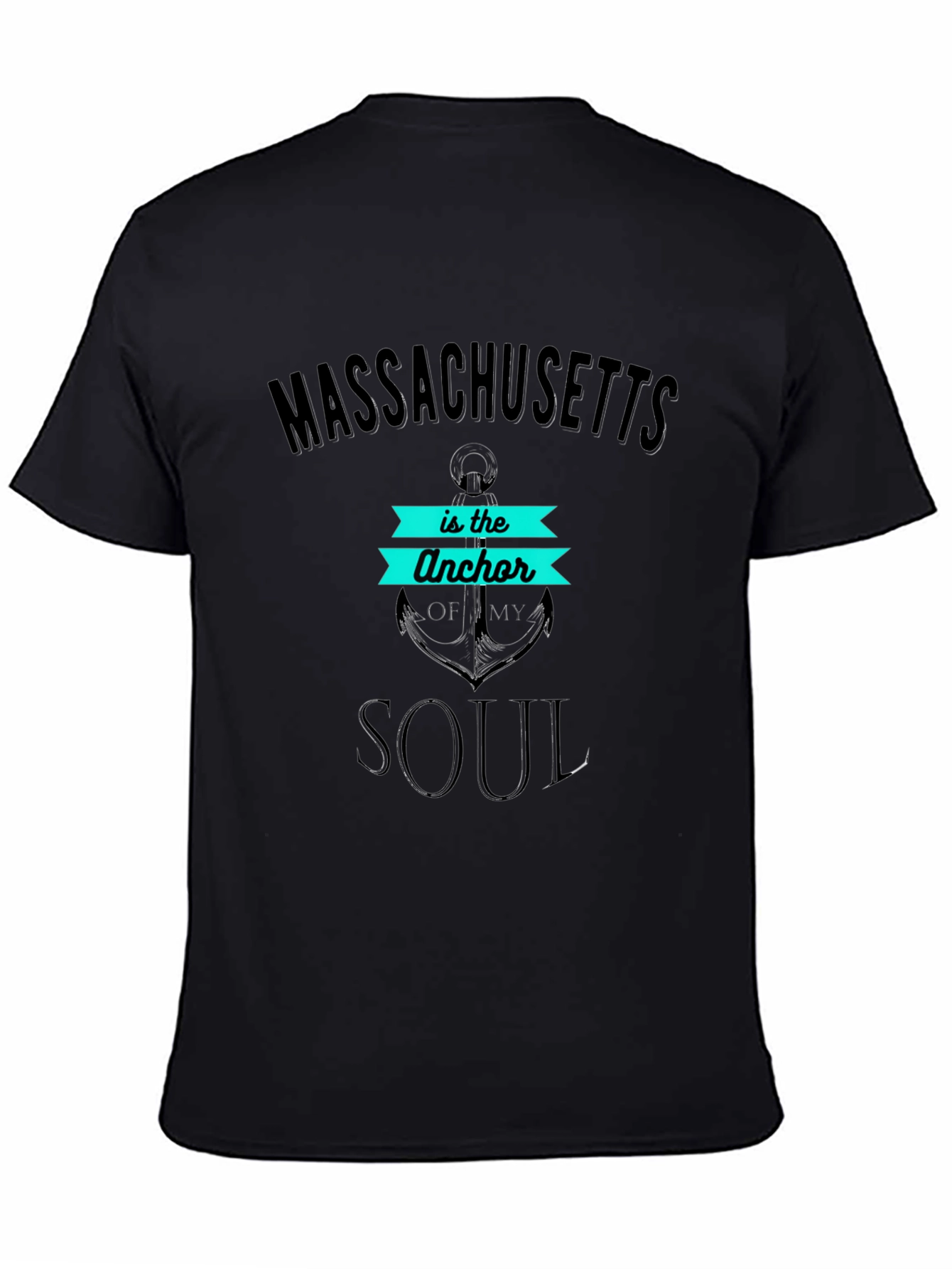 Massachusetts Anchor Soul Mens T-Shirt