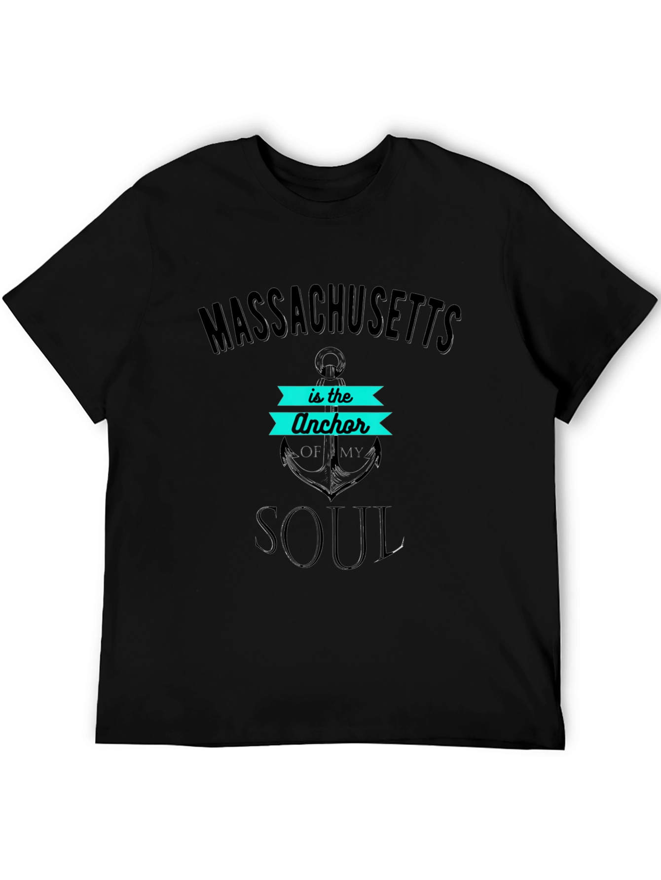 Massachusetts Anchor Soul Mens T-Shirt