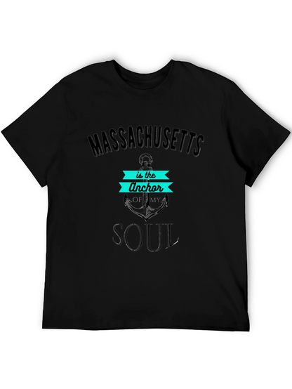 Massachusetts Anchor Soul Mens T-Shirt