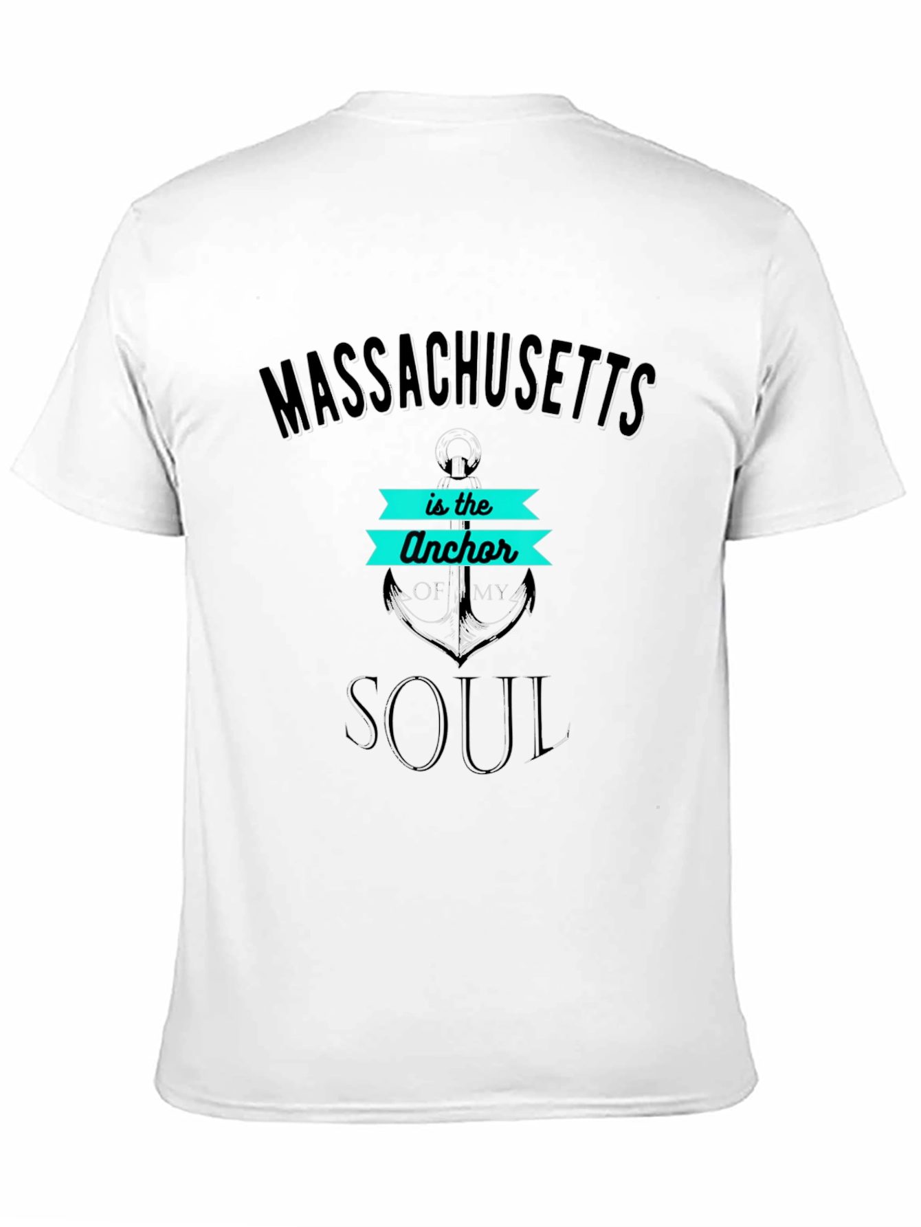 Massachusetts Anchor Soul Mens T-Shirt